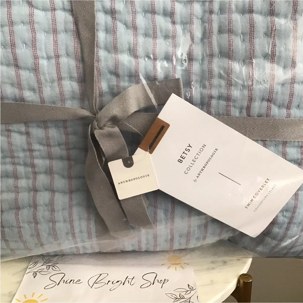 Anthropologie Quilt Coverlet Cotton Twin New With Tag